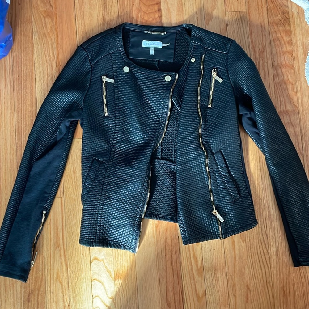 Black leather jacket